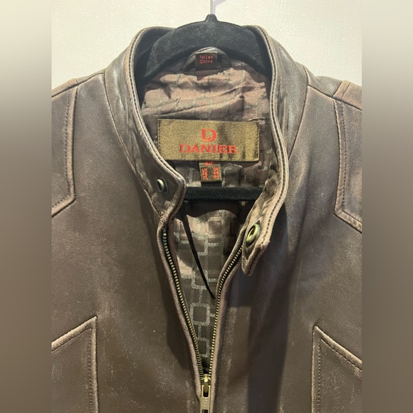 Men’s Brown Leather Jacket Danier - Picture 2 of 6